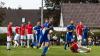 700 Zuschauer sehen im Westallgäuer Derby in der Fußball-Landesliga eine faustdicke Überrraschung: Aufsteiger TSV Heimenkirch (in Blau) gewinnt mit 2:0 beim FV Rot-Weiß Weiler.