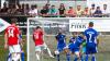 700 Zuschauer sehen im Westallgäuer Derby in der Fußball-Landesliga eine faustdicke Überrraschung: Aufsteiger TSV Heimenkirch (in Blau) gewinnt mit 2:0 beim FV Rot-Weiß Weiler.