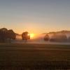 Christine Olbrich aus Friedberg fotografiert den Sonnenaufgang über Wiffertshausen. 