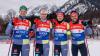 Allgäu Oberallgäu Oberstdorf - Nordische Kombination - NC - Training - Langlauf - Ried - von links Wendelin Thannheimer, Vinzenz Geiger, Julian Schmid und Johannes Rydzek - alle vom SC Oberstdorf - Obertsdorfer Kleeblatt