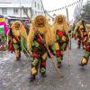 Bei Schneegestöber zogen die Narren durch Aichstetten. Rund 70 Gruppen waren beim Jubiläumssprung mit von der Partie. Die Bilder in unserer Galerie.