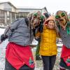 Bei Schneegestöber zogen die Narren durch Aichstetten. Rund 70 Gruppen waren beim Jubiläumssprung mit von der Partie. Die Bilder in unserer Galerie.