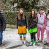 Bei Schneegestöber zogen die Narren durch Aichstetten. Rund 70 Gruppen waren beim Jubiläumssprung mit von der Partie. Die Bilder in unserer Galerie.