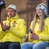 Sebastian Holzmann und Jessica Hilzinger (hier bei einem Empfang in Oberstdorf im vergangenen Jahr) sind die einzigen Allgäuer Starter beim Slalom-Weltcup in Levi.