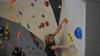 Zur Eröffnung der Memminger Boulderhalle kam auch eine Gruppe Kletterer vom Swoboda Alpin Zentrum in Kempten, darunter Estelle Bleser (im Bild).