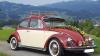 Mit Blumenschmuck und vor dem schönen Alpenpanorama stiehlt der VW Käfer wohl allen die Show.