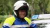 Motorradfahren gehört zu seinem Beruf: Rainer Fuhrmann beim Besuch des Bundespräsidenten im  August 2019 in Lindau.