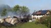 Bei dem Brand in Eisenberg stand eine Scheune in Flammen, das Feuer drohte auch auf das Wohnhaus überzugreifen.