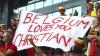 Auch viele belgische Fans sagen Eriksen: "Gute Besserung!"