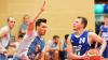 Fokussiert: Magnus Sauter von der DJK Kaufbeuren (rechts) im Spiel aus der Bayernliga Süd gegen die SG Heising-Kottern mit Maximilian Schrenker. Der Aufbauspieler wünscht der deutschen Nationalmannschaft eine Medaille,