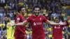 Mohamed Salah (vorne) vom FC Liverpool feiert nach seinem Treffer zum 3:0 im Spiel gegen Norwich City.