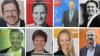 Die acht Kandidaten des Bundestagswahlkreises 257 Ostallgäu (von links oben nach rechts unten): Stephan Stracke (CSU), Regina Leenders (SPD), Christian Sedlmeir (AfD), Kai Fackler (FDP), Daniel Pflügl (Grüne), Susanne Ferschl (Die Linke), Mariana Braunmiller (Freie Wähler) und Alexander Abt (ÖDP).