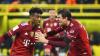 Thomas Müller (r.) ist nach dem Tor von Kingslwy Coman aus dem Häuschen.