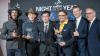 Von links Marlon Wörndl, Paul Sauter, Masa Yoshi Ono (mehrmaliger Allgäu-Triathlon-Absolvent) und Hannes Blaschke bei der Preisverleihung in Langen bei Frankfurt. Von links Marlon Wörndl, Paul Sauter, Masa Yoshi Ono (mehrmaliger Allgäu-Triathlon-Absolvent) und Hannes Blaschke bei der Preisverleihung in Langen bei Frankfurt.