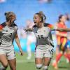 Bayern's Giulia Gwinn (r) is against England DFB-Kapitänin, Vereinskollegin Lea Schüller dropped out.