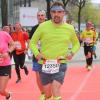 Beweisfoto: Klaus Holetschek beim Zieleinlauf eines Marathons in Hamburg. 