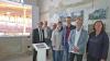 Oberbürgermeister Michael Lang, Hubert Meßmer, Karl-Eugen Ebertshäuser, Amelie Rapp, Peter Frey, Christoph Morlok und Ursula Winkler (von links) bei der Eröffnung.