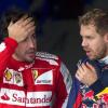 Fernando Alonso (l) verzweifelte an Vettel.