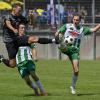 Zu Hause musste sich der TSV Landsberg (dunkles Trikot Kilian Pittrich) Schalding-Heining geschlagen geben - im Rückspiel gab es einen deutlichen Sieg. 