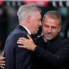 Carlo Ancelotti (l.) hatte mit Hansi Flick kein Problem, wohl aber mit dessen Assistenten Marcus Sorg.