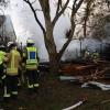 In Friedberg-West wurde ein Carport durch ein Feuer zerstört.