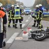 Die Kreuzung an der nördlichen B25-Anschlussstelle Ebermergen hat sich zu einem Unfallhäufungspunkt entwickelt. Bei diesem Unglück am 21. Oktober stieß ein Auto mit einem Motorrad zusammen.