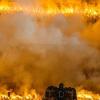 Fans von Dynamo Dresden im K-Block zünden Pyrotechnik.