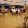 Das Unwetter "Jakob" führte in Norwegen zu Überschwemmungen - wie hier in einem Hotelsaal.