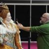 Die Backmesse präsentiert verschiedenste Kunstwerke - darunter einen Kuchen, der Königin Elizabeth I. zeigt.