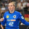 Die Handball-EM der Frauen findet im November und Dezember 2024 statt. Wichtige Informationen zum Spielplan, den Gruppen und Teams finden Sie hier. Im Bild: Deutschlands Torhüterin Katharina Filter.