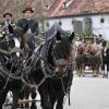 Dutzende Reiter, Musikkapellen und knapp 50 festlich geschmückte Pferdegespanne zogen am Vormittag durch den Ort.