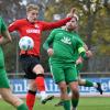 FCG-Vizekapitän Maximilian Braun (rechts), hier im Duell mit Aindlings Ibrahim Neziri, hielt auch ohne Training 90 Minuten durch.