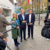 Die Hessen-FDP stärkt ihrem Bundesvorsitzenden Lindner den Rücken, hier Wiebke Knell (l-r), Moritz Promny und Stefan Naas.