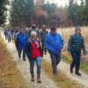 Die Wanderfreunde Medlingen im Jahr 2017 bei der Winterwanderung ins Pfannental.