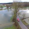 Unter anderem bei der Tränkmühle nahe Aichach sorgte das Hochwasser im Juni für eine regelrechte Seenlandschaft. Auch der Stadtteil Sulzbach war vom Hochwasser betroffen.