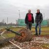 Vorsitzender Martin Schneider (links) und Beisitzer Andreas Winterhalter kämpfen für ihren Verein. 