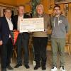 Feierlich überreichte der Rotary Club Günzburg dem TSV Offingen eine Spende in Höhe von 10.000 Euro. Von links: Kurt Schweizer, Patrick Hirner, Uli Hindelang und Herbert Schieferle.