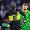 Borussia Dortmund muss kurzfristig auf Serhou Guirassy (m.) verzichten