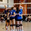 Volleyball, Bayernliga Frauen, FSV Marktoffingen gegen NaWaRo Straubing II 2:3, Marktoffingen in Blau.