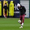 Marco Rose beim Abschlusstraining in Leipzig vor dem Auswärtsspiel in der Königsklasse bei Inter Mailand.