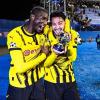 Serhou Guirassy herzt Dortmunds Champions-League-Matchwinner Bensebaini