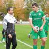 Im Derby gegen Rain wollen sich die Nördlinger keine Blöße geben, auch wenn der Rivale diese Saison gegen den Abstieg spielt. Links Trainer Daniel Kerscher, rechts Paul Rauser.