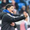 Merlin Polzin saß am Sonntag beim Hamburger SV auf der Trainerbank.