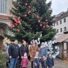 Unterschiedlichste Weihnachtswünsche wurden am Weihnachtsbaum am Marktplatz aufgehängt und warten nun darauf erfüllt zu werden. 