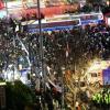 Demonstranten vor dem Parlamentsgebäude in Seoul.