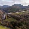 Der Highwalk Rotenburg ist 617 Meter lang. Das Bauwerk ist die zweitlängste Fußgänger-Hängebrücke Deutschlands.