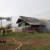 Update:Den Brand der Lagerhalle bei Niederrieden hatte ein Passant bemerkt. Er sah den Rauch von der Halle aus aufsteigen. Trotz sofortiger Verständigung der Feuerwehr stand die Halle, wie es im Polizeibericht heißt, kurze Zeit später in Vollbrand.
[video]https://www.youtube.com/watch?v=ewKGepygoV8[/video]Bagger helfen beim LöschenIn der Halle waren mehrere hundert Ballen Stroh und Heu gelagert. Um das Feuer zu löschen musste die Halle erst von zwei Baggern abgerissen werden. Danach wurde das Stroh und das Heu auf einem nahen Acker ausgebreitet und gelöscht. Die Arbeiten zogen sich bis in die Nacht hinein. Ursache noch unklarBei dem Einsatz waren Feuerwehren aus Niederrieden, Boos, Buxheim, Memmingen, Fellheim, Heimertingen, Reichau und Holzgünz sowie das THW Memmingen und der Rettungsdienst mit insgesamt etwa 150 Einsatzkräften im Einsatz. Es entstand ein Sachschaden von ca. 500.000 Euro. Das Fachkommissariat der Kriminalpolizei Memmingen hat vor Ort die Ermittlungen zum Brandfall übernommen. Die Brandursache ist derzeit noch unklar.Bezugsmeldung:Bei Niederrieden ist am Mittwochnachmittag eine Lagerhalle in Brand geraten. Beim Eintreffen der Einsatzkräfte stand die Halle bereits im Vollbrand. Die Feuerwehr ist mit mehreren Fahrzeugen und über 100 Einsatzkräften vor Ort. In dem Stadel waren laut Angaben unseres Reporters unter Anderem Heuballen und Brennholz gelagert.Hoher SachschadenDie Wasserversorgung soll sich schwierig gestalten, da die Schlauchleitung mehrere Hundert Meter lang ist. Mehrere Landwirte fahren deshalb mit Traktoren und Güllefässern Löschwasser zum Einsatzort. Weil sich auf dem Dach auch eine Photovoltaikanlage befand geht man aktuell von einem Sachschaden von mehreren hunderttausend Euro aus. Verletzt wurde nach aktuellem Stand niemand. Die Brandursache ist aktuell noch unklar.