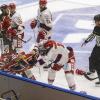 Gestern Abend fand in der Memminger Eissporthalle ein Freundschaftsspiel zwischen dem ECDC Memmingen Indians und dem EC Peiting statt. Die Indians gewannen, unter ihrem neuen Trainer Björn Lidström mit 4:3.