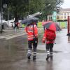 Am Freitagnachmittag gab wegen des Dauerregens nicht viele Besucher auf der Festwoche. Dennoch ließen sich die Besucher und die Angestellten den Spaß nicht verderben. Auch die Festzelte waren wieder gut besucht.