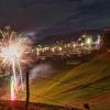 Klarer Himmel, wenig Wind - der Jahreswechsel bot von Bihlerdorf einen tollen Blick auf das Silvesterfeuerwerk in Richtung Sonthofen und Immenstadt.